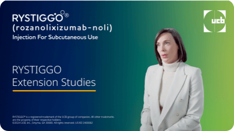 See a video that features Dr. Christyn Edmundson, an expert in gMG, discussing the RYSTIGGO extension studies that further evaluated the safety and efficacy of RYSTIGGO over time.