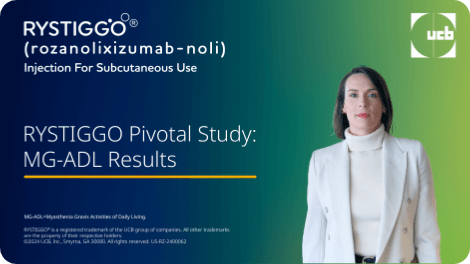 Watch a video featuring Dr. Christyn Edmundson, an expert in gMG, discussing the MG-ADL results from the RYSTIGGO pivotal study.